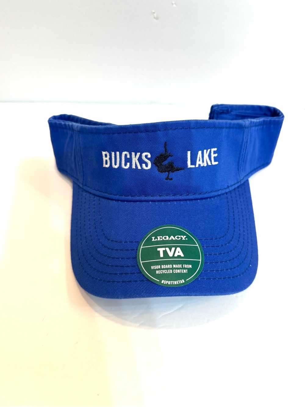 NWT Legacy Athletics Bucks Lake Royal Blue Embroidered Sun Visor Unisex Golf